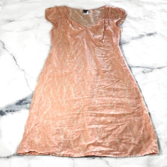 Patagonia Dresses & Skirts - Patagonia Peach Flutter Sleeve Hemp Blend Dress